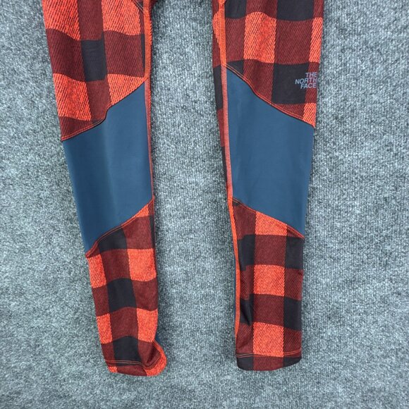 The North Face Flash Dry Leggings Womens Small Red Black 27" Back Pocket - Picture 3 of 14